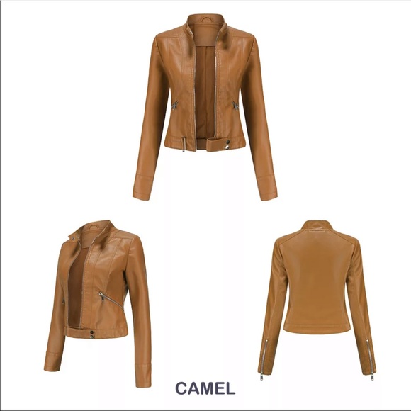 🎉New Fall Fashion Motto Biker PU Leather Jacket - Picture 13 of 13